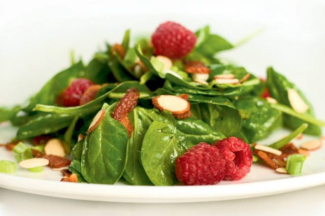 Spinach Salad with Rasberry Vinaigrette