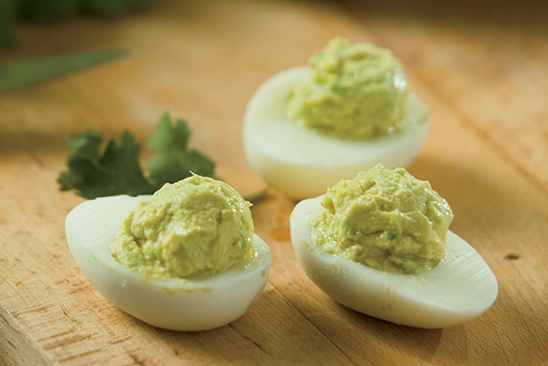 Avocado Lime Deviled Eggs