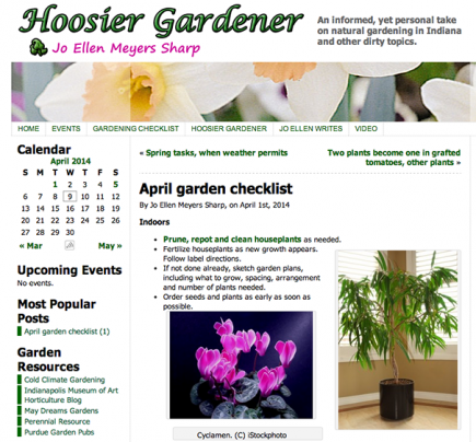 Hoosier Gardener blog