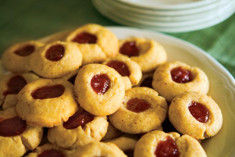 Almond Shortbread Thumbprint Cookies recipe