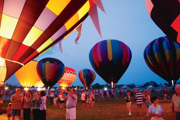 Balloon Night Glow at Indiana State Fair