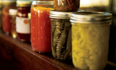 Canned tomatoes, canned peppers