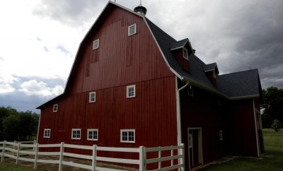Renovated historic red barn in Cass County IN