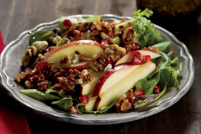 Apple Trio Salad with Bacon Vinaigrette