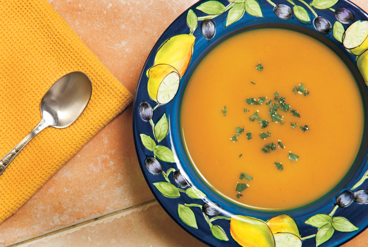 Curried Butternut Squash and Apple Soup