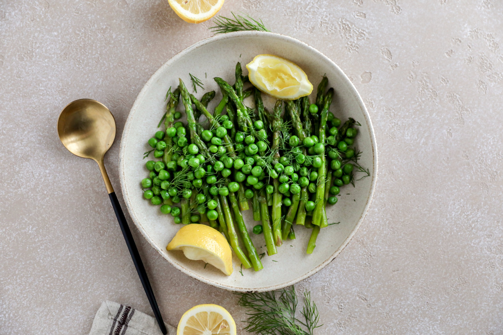 Lemony Asparagus and Pea Salad with Fresh Dill