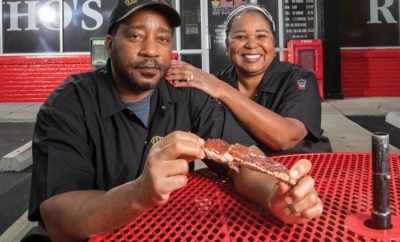 David and Sherry Williams at the King Ribs location on 16th Street in Indianapolis.