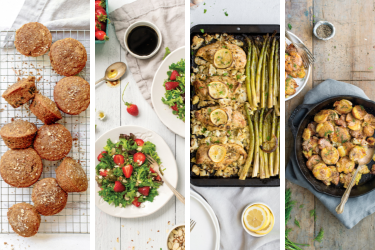 Collage of the spring recipes photos