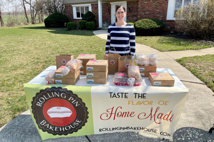 Natalie Warner at her Rolling Pin Bakehouse stand