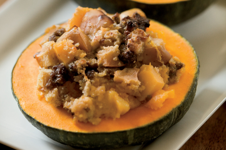 Squash and Apple Bake with Sausage
