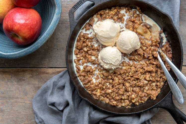 Skillet Apple Crisp for Two