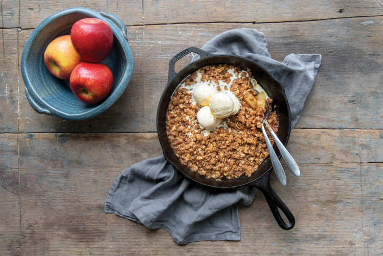 Skillet Apple Crisp for Two