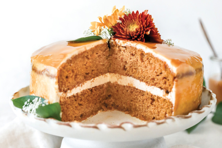 Sweet Potato Cake with Salted Caramel Buttercream