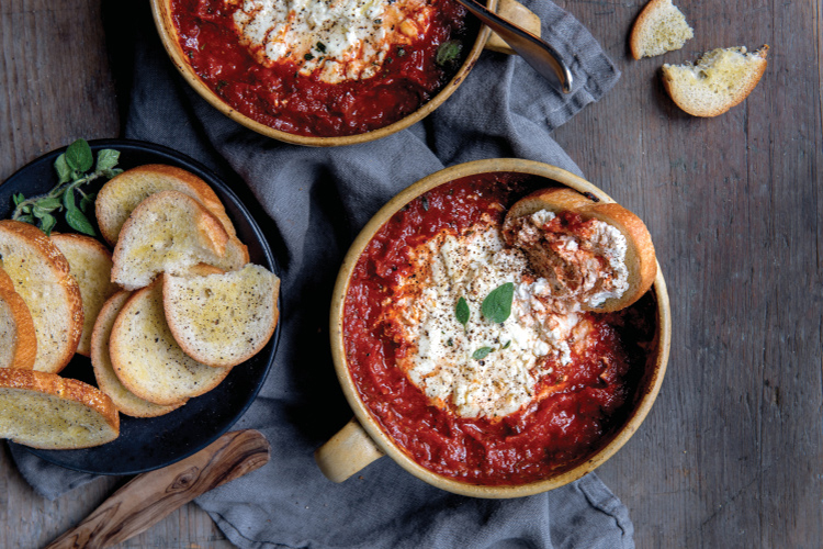 Baked Goat Cheese and Marinara