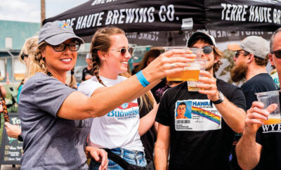 People toasting at the Haute, Hops & Vines Festival