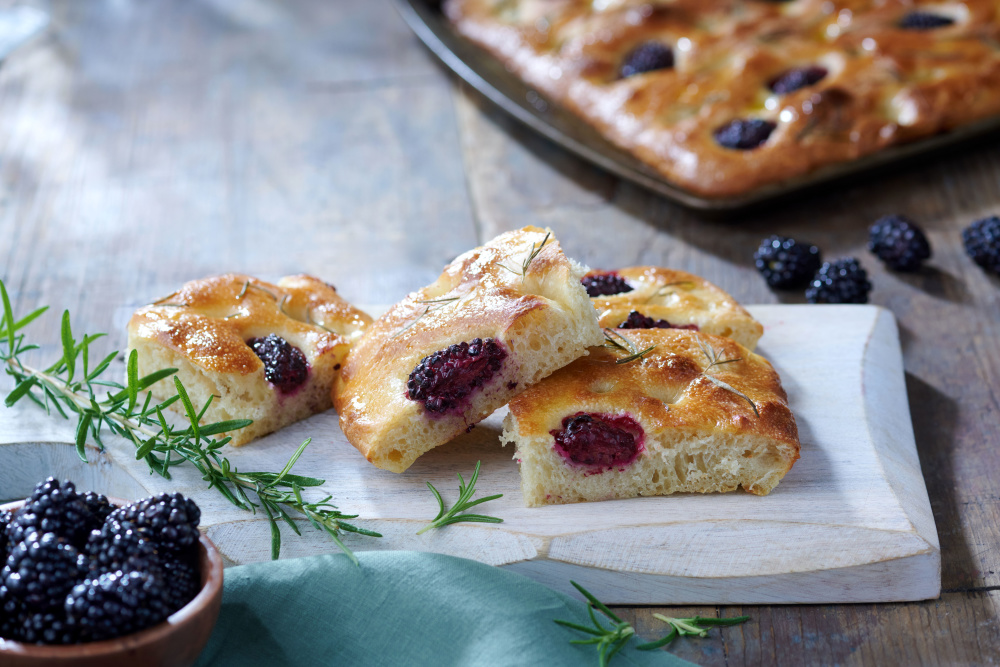 Blackberry and Herb Focaccia