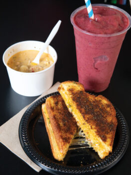 Soup, grilled cheese and a pink drink from Cleo's Bodega