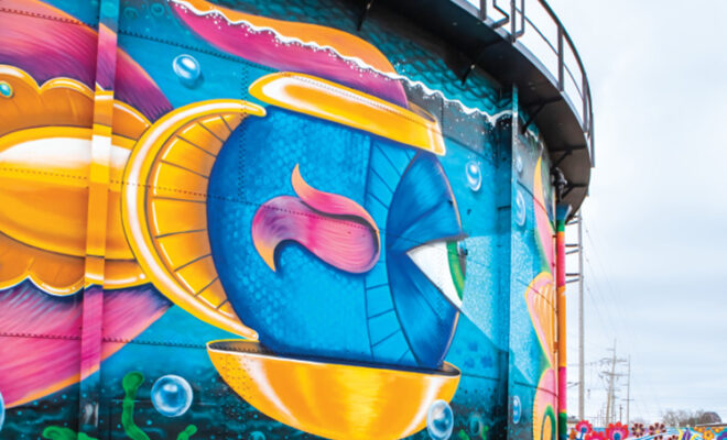 Mural that is part of the NoCo Arts and Cultural District