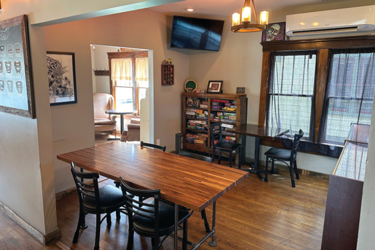 Interior of Pearl Street Game & Coffee House 