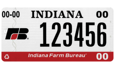 Indiana Farm Bureau license plate