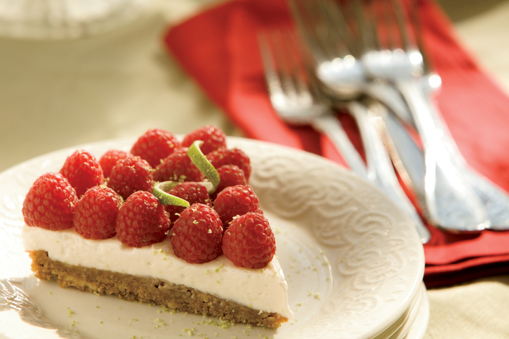 Raspberry and Cool Lime Tart