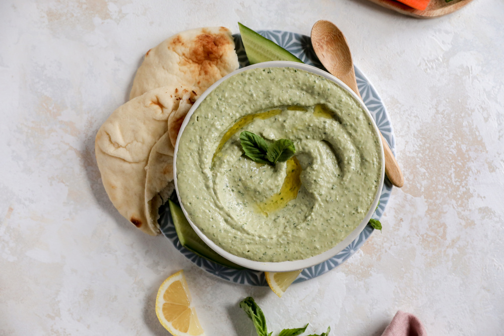 Basil and White Bean Hummus