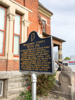 Historical marker for Rotary Jail Museum