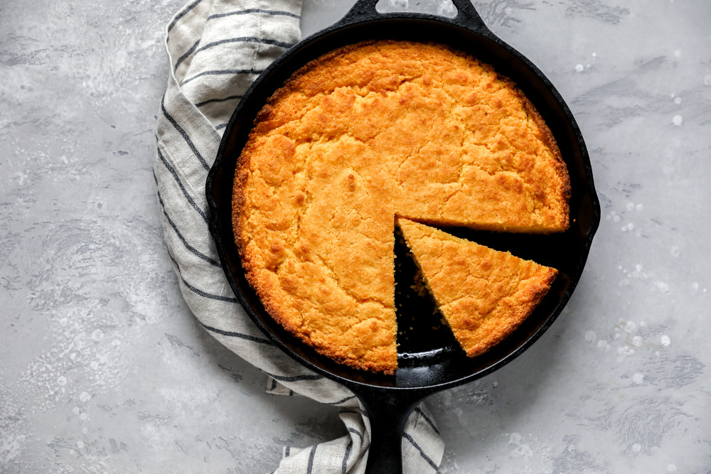 Sweet Potato Cornbread with Spiced Honey Butter