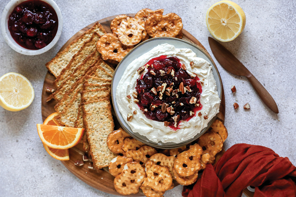 Whipped Feta Dip with Cranberry Sauce