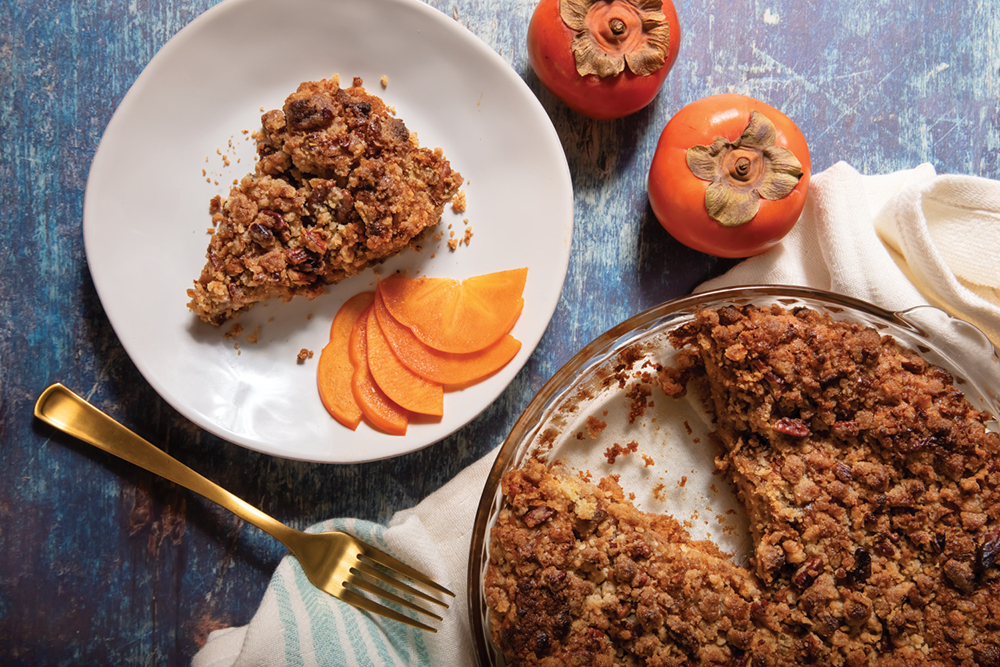 Gingered Persimmon Crumble