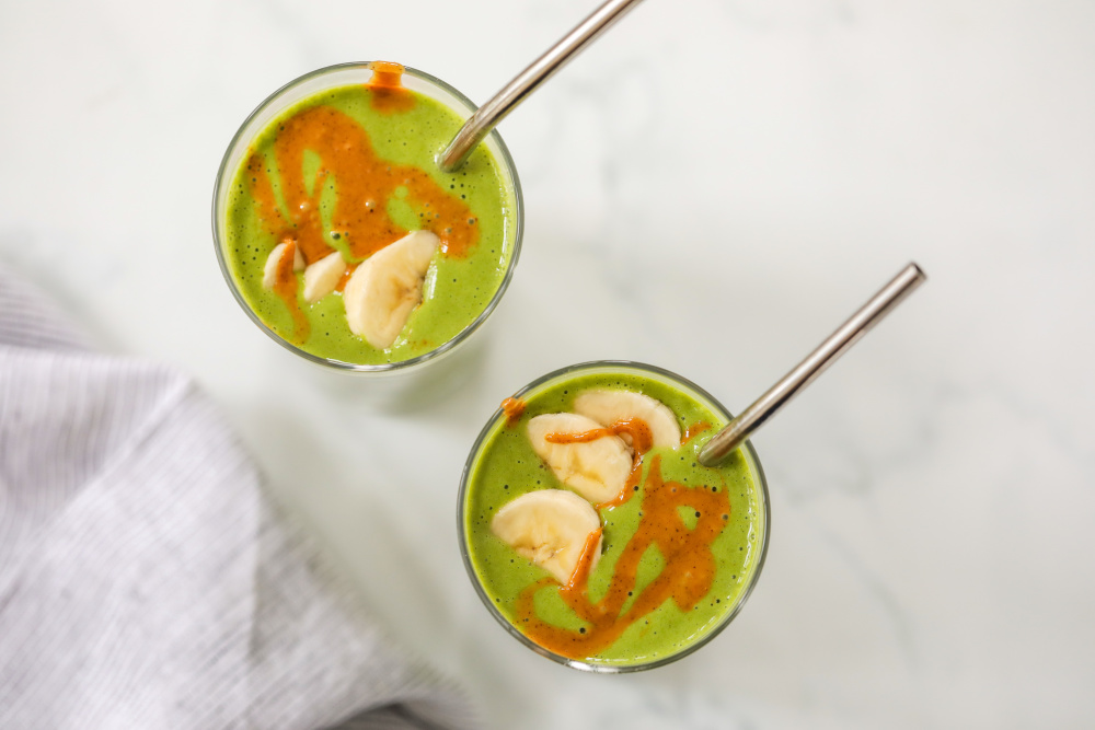 Peanut Butter Banana Green Smoothie