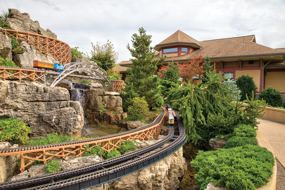 Toy train display at the Gabis Arboretum
