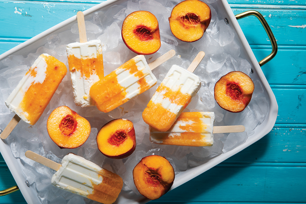 Peaches & Cream Yogurt Freezer Pops