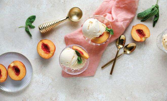 Fresh Peach Frozen Yogurt