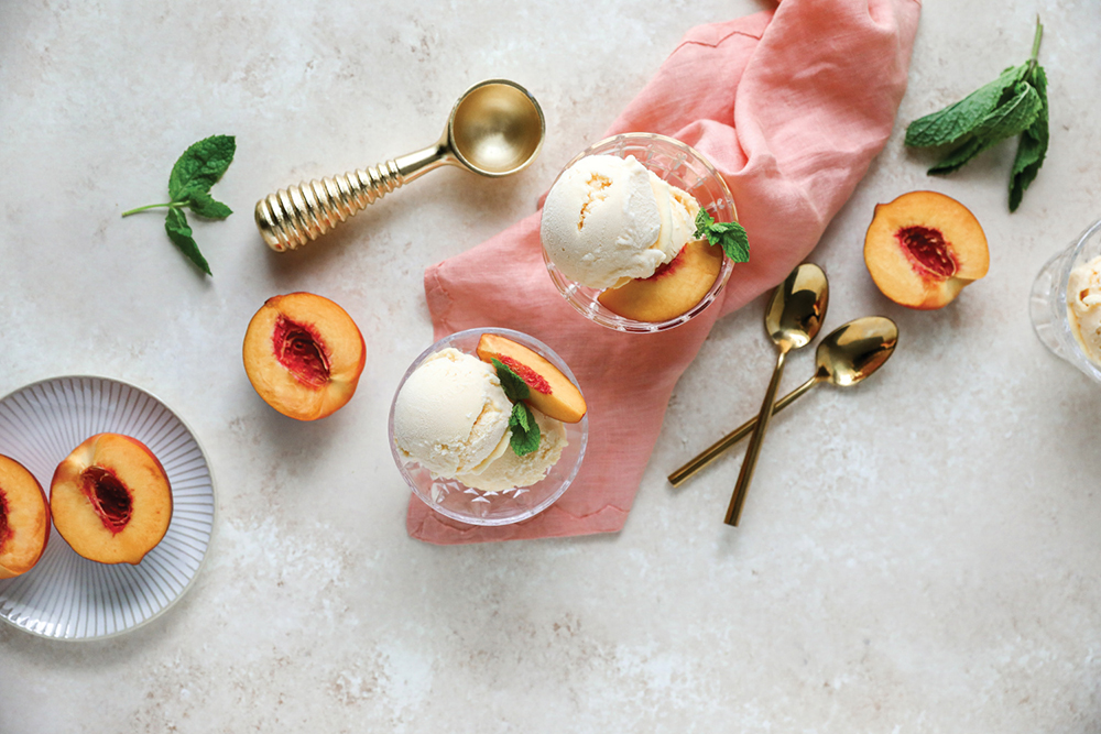 Fresh Peach Frozen Yogurt