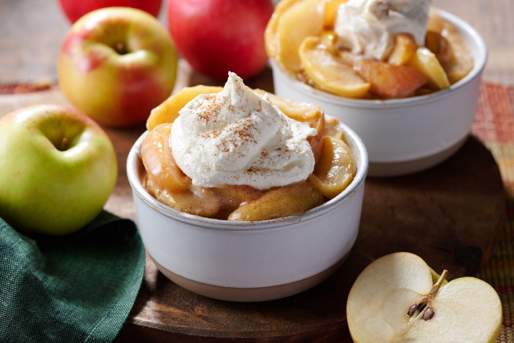 Maple Baked Apples with Ricotta Cream, a cozy autumn recipe