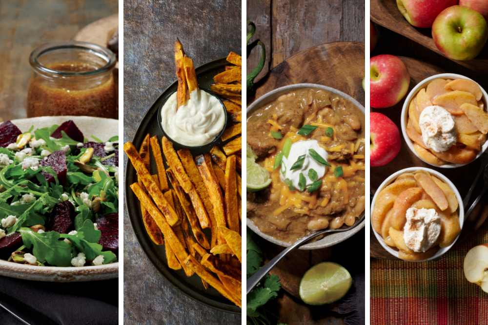 Collage of all four Cozy Autumn Recipes