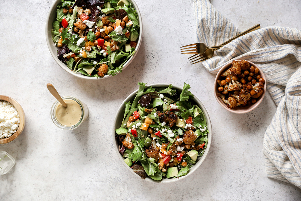 Roasted Cauliflower Salad with Honey Mustard Vinaigrette