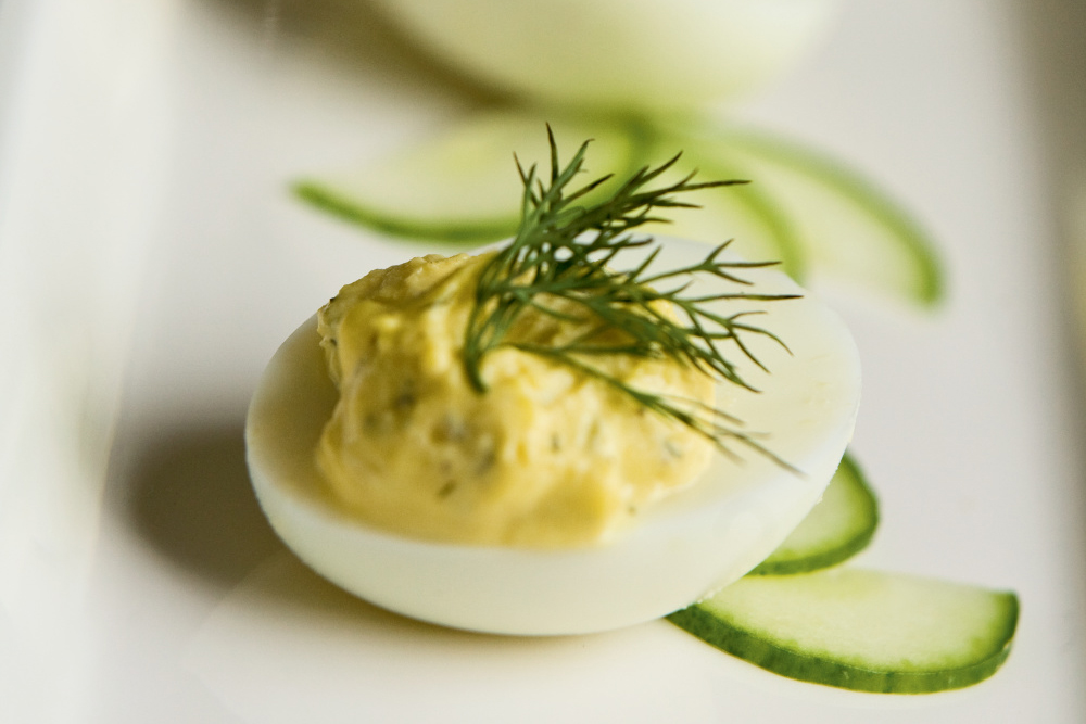 Cucumber-Dill Deviled Eggs