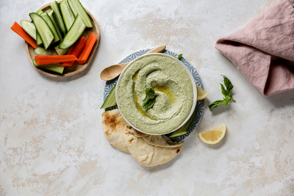 Basil and White Bean Hummus