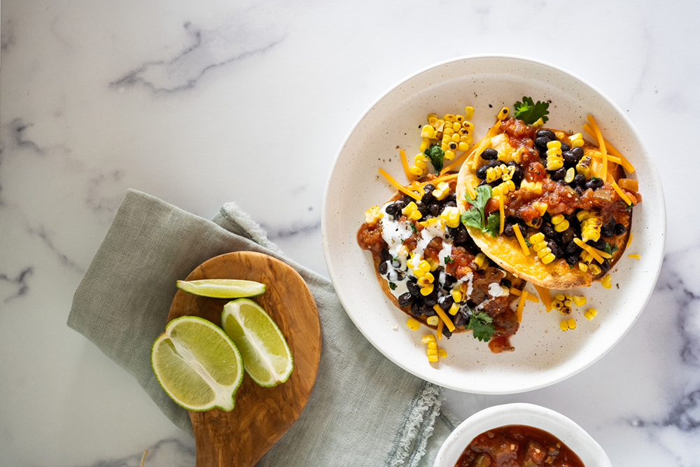 Street Corn and Black Bean Tacos