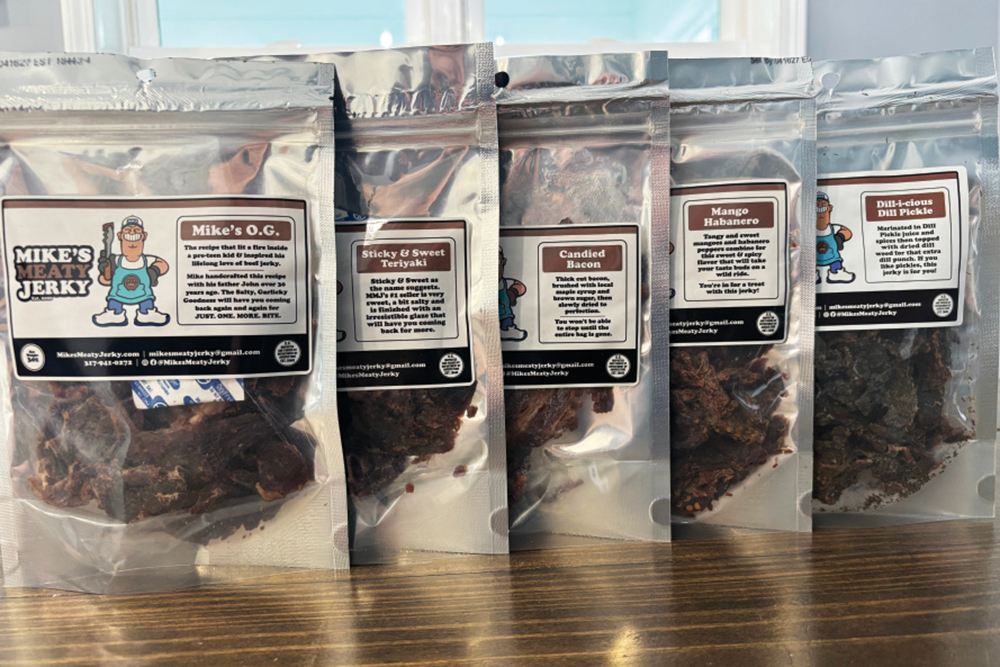 Packs of Mike’s Meaty Jerky