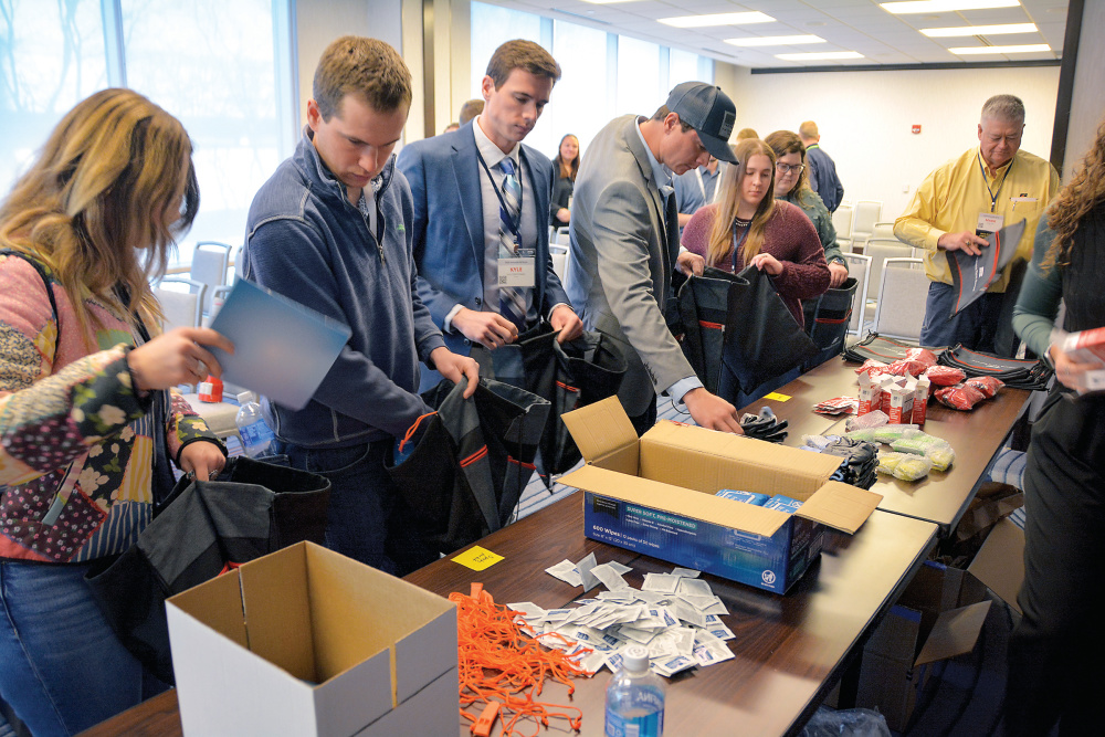 Young Farmers and Ag Professionals prepping severe weather kits
